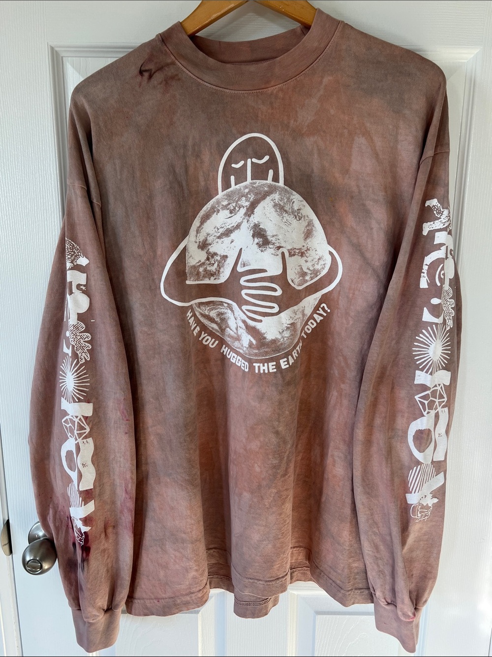 Free People We The Free Earth Day Tie Dye Long Sleeve Tee M/L NWT